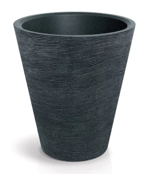 Donica duża okrągła czarna 80 cm Tubra Round Ethick