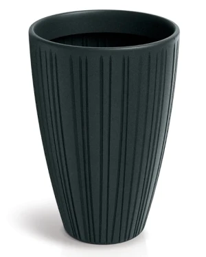Donica wysoka czarny 35 cm Fero Round Midl