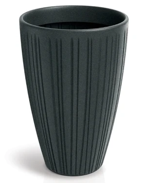 Donica dekoracyjna grafitowa 40 cm Fero Round High