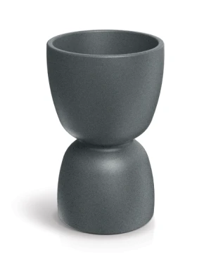 Donica kielich szara ciemna 40 cm Duala Round Midl Ethick