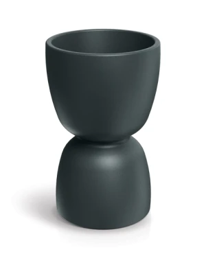 Donica wysoka grafitowa 40 cm Duala Round Midl Ethick