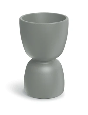 Donica ozdobna szara jasna 40 cm Duala Round Midl Ethick
