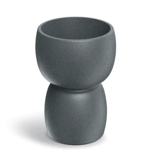Doniczka tarasowa szara ciemna 30 cm Duala Round Ethick
