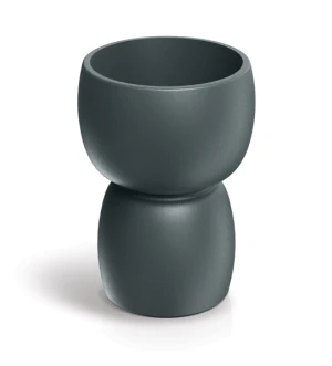 Doniczka mrozoodporna grafitowa 30 cm Duala Round Ethick