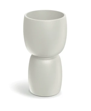 Doniczka wysoka kremowa 30 cm Duala Round Slim Ethick