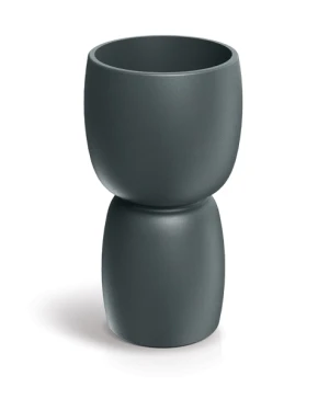 Doniczka wysoka grafitowa 30 cm Duala Round Slim Ethick