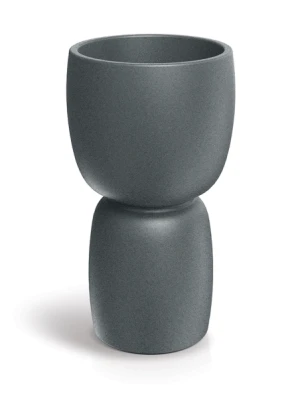 Donica wysoka szara ciemna 40 cm Duala Round Slim Ethick
