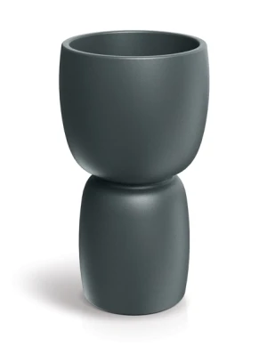 Donica wysoka grafitowa 40 cm Duala Round Slim Ethick