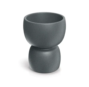 Donica tarasowa szara ciemna 40 cm Duala Round Ethick