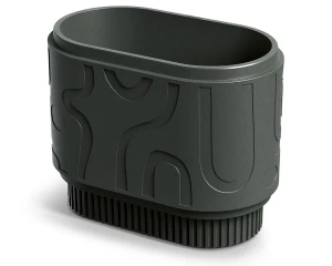 Donica podłużna czarny 58 cm Folka Round Case