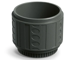 Donica dekoracyjna czarna 40 cm Folka Round