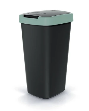 Kosz na śmieci 25 litrów zielony / czarny Compacta Q Flap