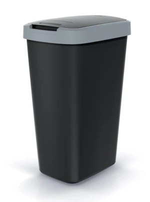 Kosz na odpady 45 litrów szary / czarny Compacta Q Flap Keden