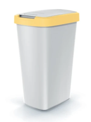 Kosz na odpady 45 litrów żółty / szary Compacta Q Flap Keden