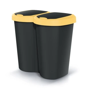 Pojemnik na śmieci 40 litrów żółty / czarny Compacta B Duo Keden