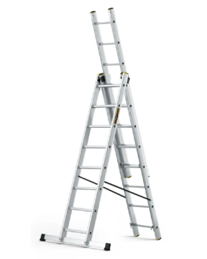 Drabina aluminiowa 3-elementowa 3 x 8 szczebli wielofunkcyjna