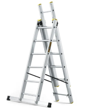 Drabina aluminiowa wielofunkcyjna 3 x 6 stopni Drabest Pro