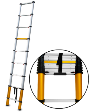 Drabina teleskopowa aluminiowa 2,6 m 9-stopniowa Max Drabest