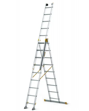 Drabina 3-elementowa 3x9 stopni 150 kg Max Drabest