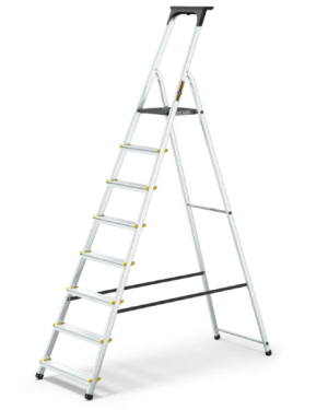 Drabina aluminiowa 8-stopniowa z półką 150 kg Drabest