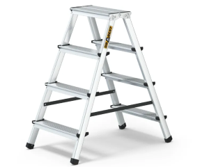 Drabina aluminiowa 4 stopniowa dwustronna 125 kg Drabest