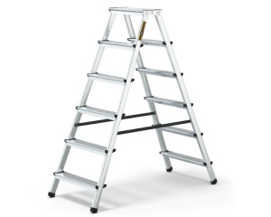Drabina dwustronna aluminiowa 6 stopni 125 kg Drabest