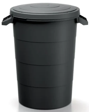 Kosz na śmieci czarny 80 litrów Smooth
