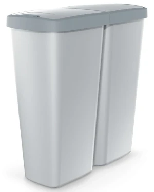Kosz na śmieci podwójny 50 l szary Compacta Q Duo
