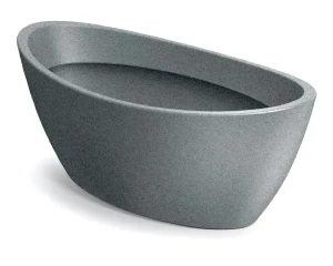 Doniczka łódka owalna szara 40 x 20 cm Aria Oval Ethick