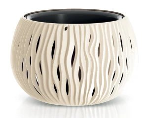 Doniczka okrągła 24 cm kremowa Sandy Bowl