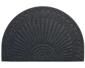 Wycieraczka pod drzwi półokrągła 60 x 90 cm szara Heavy Duty