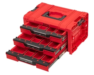 Skrzynka narzędziowa z szufladami Qbrick Drawer 3 Red Ultra