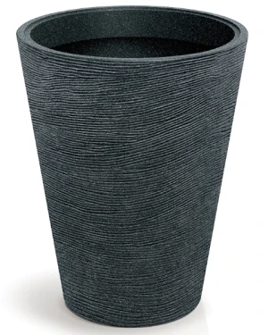 Donica wysoka czarna 48 cm Tubra Round Midl