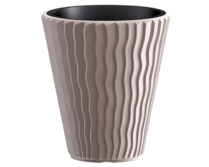Donica mrozoodporna z wkładem 44 cm mocca Sandy
