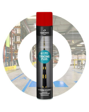 Spray do malowania linii TRACING PLUS 750 ml czerwony Soppec
