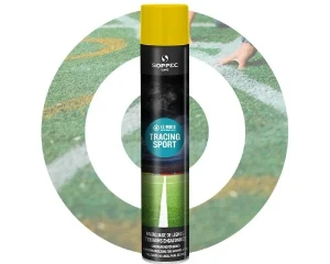 Spray do wyznaczania linii boisk żółty 750 ml Soppec Tracing Sport