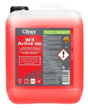 Preparat do mycia sanitariatów i łazienek 5 litrów Clinex W3 Active Bio