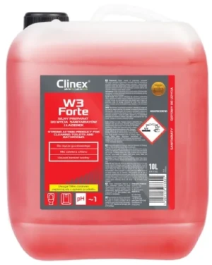 Płyn do mycia łazienek i sanitariatów 10 litrów Clinex W3 Forte