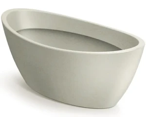 Doniczka owalna kremowa 40 x 20 cm Aria Oval Ethick