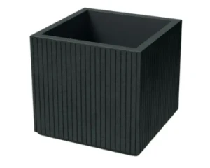 Donica dekoracyjna czarna 48 cm Ethick Coro Square