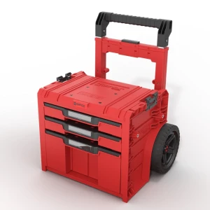 Skrzynka narzędziowa na kółkach z szufladami Qbrick System Pro Cart 2.0 Plus Drawer 3 Red Ultra