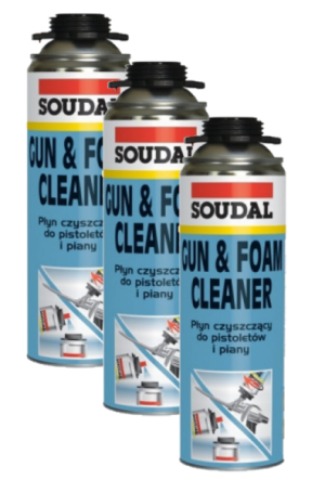 Pakiet 3 szt: Czyścik do pianki montażowej i pistoletu 500ml Soudal po terminie