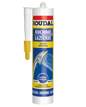 Silikon biały sanitarny do łazienki 280ml Soudal