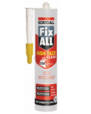 Klej uszczelniacz bezbarwny Fix All High Tack Clear 290ml Soudal