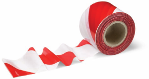 Taśma odgradzająca ostrzegawcza 8 cm 100 mb biało-czerwona