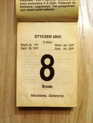 Kartka z kalendarza 2003