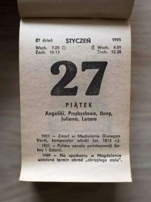 Oryginalny pomysł na prezent urodzinowy. Kartka z kalendarza 1995 | Prezent na 30 urodziny