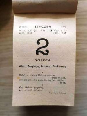 Kartka z kalendarza 1993