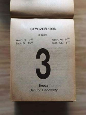 Kartka z kalendarza 1996 | Prezent na 30 urodziny