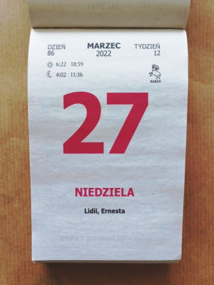 Kartka z kalendarza 2022